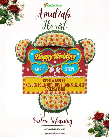 Papan Bunga Pernikahan Salakbrojo